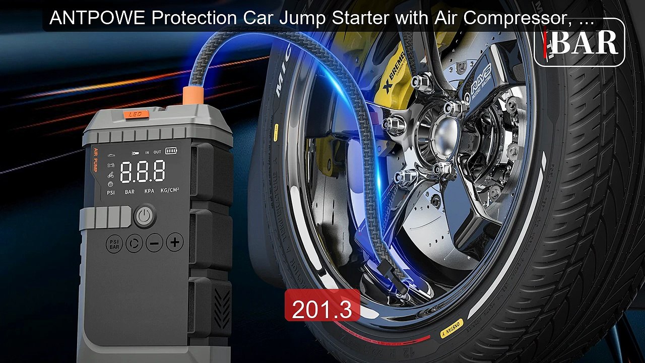 ANTPOWE Protection Car Jump Starter with Air Compressor, Po... -- Top Pick 2026 | Unbeatable Price!