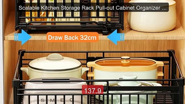 Scalable Kitchen Storage Rack Pull-out Cabinet Organizer No-d... Amazing Value 2026 | Must Have!