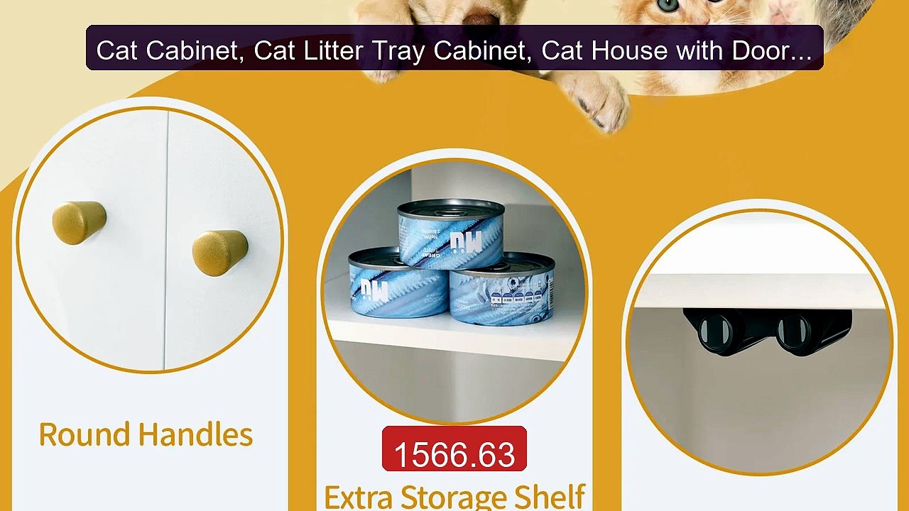 Cat Cabinet, Cat Litter Tray Cabinet, Cat House with Door and Sepa... -- Best Deal 2026 | Shop Now!