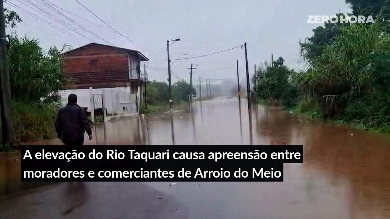 Rio Taquari avança e deixa sete famílias fora de casa em Arroio do Meio