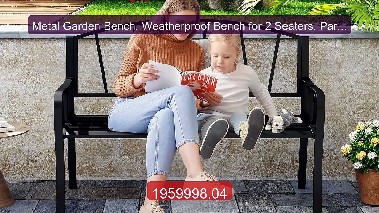 Metal Garden Bench, Weatherproof Bench for 2 Seaters, Park Bench w... -- Best Deal 2026 | Shop Now!