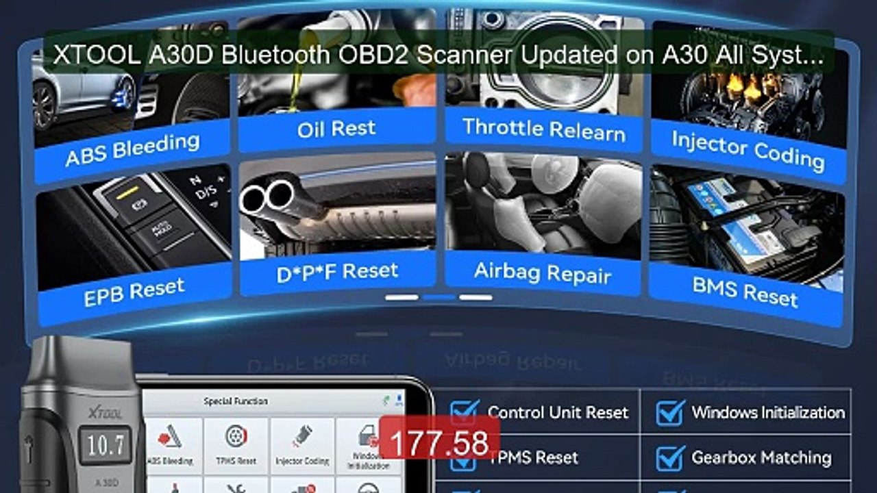 XTOOL A30D Bluetooth OBD2 Scanner Updated on A30 All Systems C... -- Hot Deal 2026 | Limited Offer!