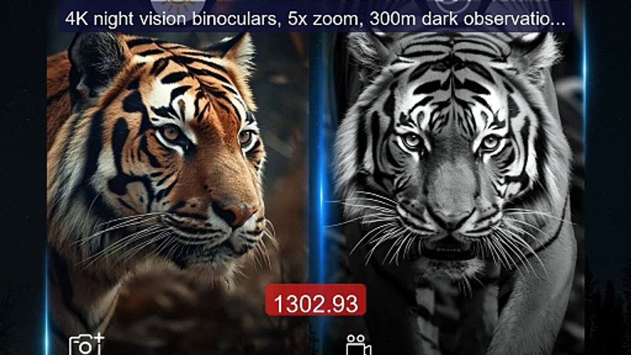 4K night vision binoculars, 5x zoom, 300m dark observation dis... -- Hot Deal 2026 | Limited Offer!
