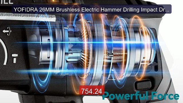 YOFIDRA 26MM Brushless Electric Hammer Drilling Impact Drill M... Best Buy 2026 | Great Quality!