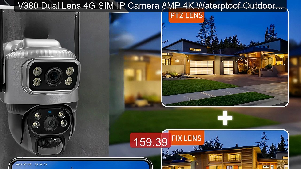 V380 Dual Lens 4G SIM IP Camera 8MP 4K Waterptoof Outdoor S... -- Top Pick 2026 | Unbeatable Price!