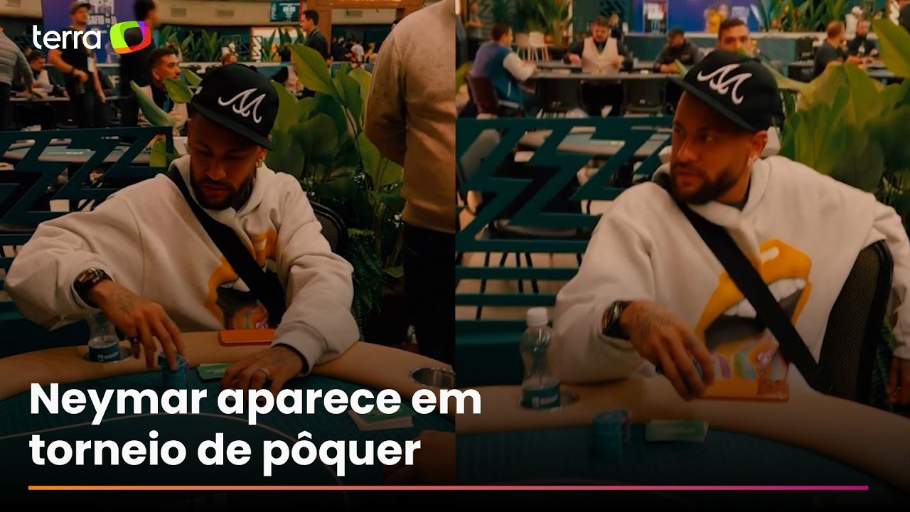 Após ser ausência em goleada do Santos, Neymar volta aparecer em torneio de pôquer