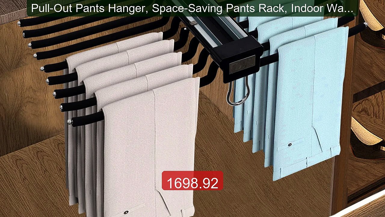 Pull-Out Pants Hanger, Space-Saving Pants Rack, Indoor Wardrobe Pa... -- Best Deal 2026 | Shop Now!