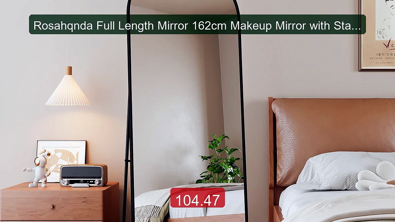 Rosahqnda Full Length Mirror 162cm Makeup Mirror with Stand, S... -- Hot Deal 2026 | Limited Offer!