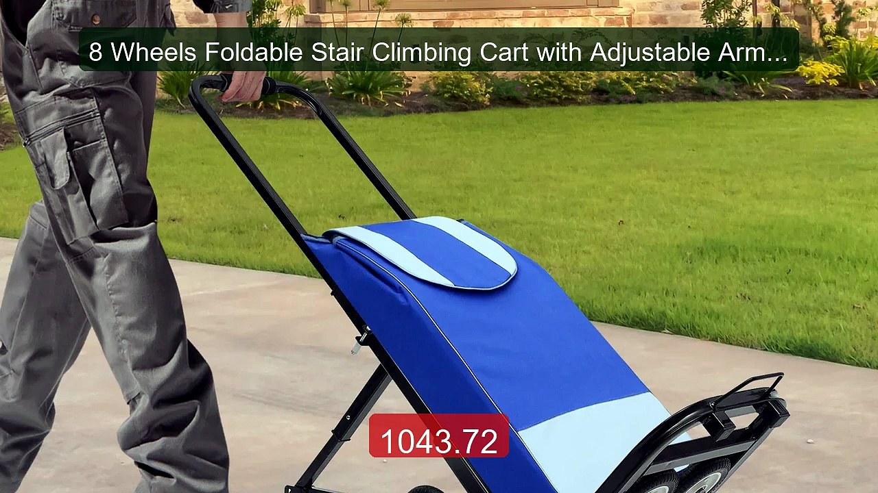 8 Wheels Foldable Stair Climbing Cart with Adjustable Armre... -- Top Pick 2026 | Unbeatable Price!
