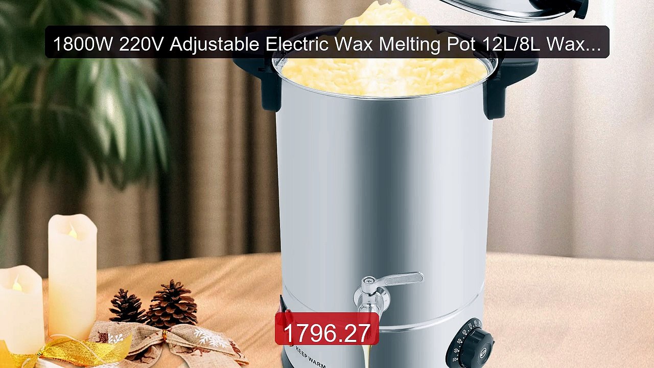 1800W 220V Adjustable Electric Wax Melting Pot 12L/8L Wax Melt... -- Hot Deal 2026 | Limited Offer!