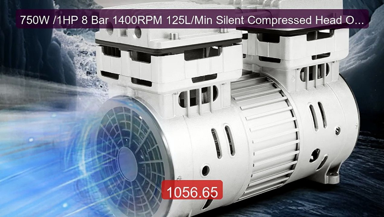 750W /1HP 8 Bar 1400RPM 125L/Min Silent Compressed Head Oil... -- Top Pick 2026 | Unbeatable Price!