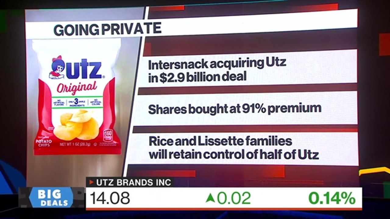 Utz Will Go Private in $2.9B Deal With Intersnack
