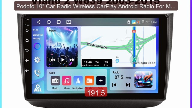Podofo 10 Car Radio Wireless CarPlay Android Radio For Mercedes-Be... Top Rated 2026 | Buy Now!