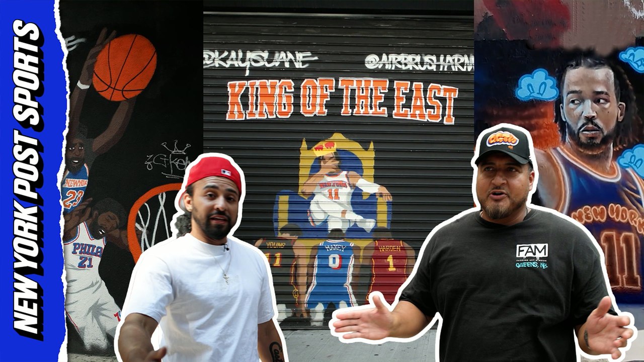 NYC graffiti artists speak on their viral Knicks murals in wake of team's championship run