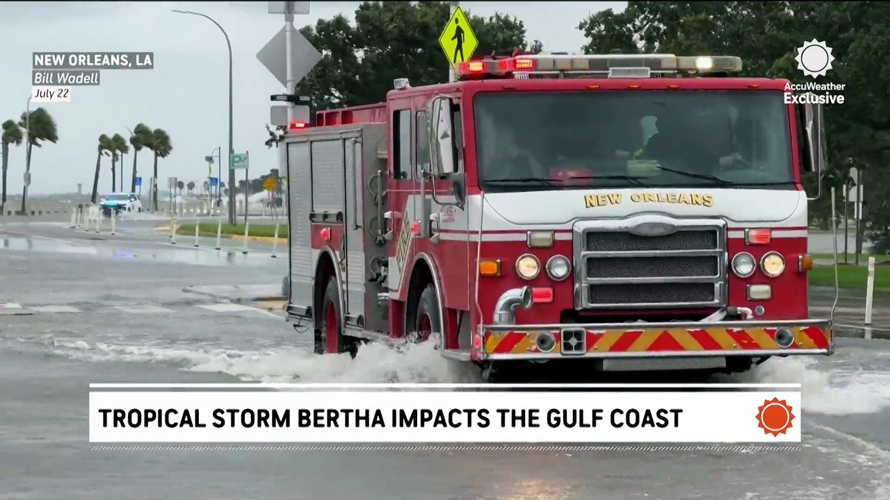 Waves hammer the New Orleans area as Tropical Storm Bertha arrives
