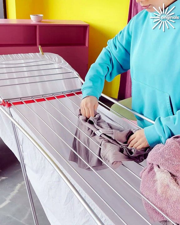 Space saving bedding drying tips👌