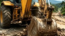 🚜💎 One giant backhoe. One unexpected discovery. What would you do if moving a rock revealed a hidden treasure_ 🤯✨ Share your answer below!  #HiddenTreasure #UnexpectedDiscovery #Adventure