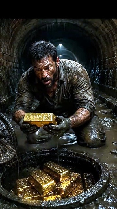 🕳️✨ What if an ordinary maintenance job uncovered an extraordinary secret_ Follow this adventure as a hidden stash of gold is discovered beneath the city! 💰    #FictionalStory #HiddenGold #TreasureHunt #Adventure