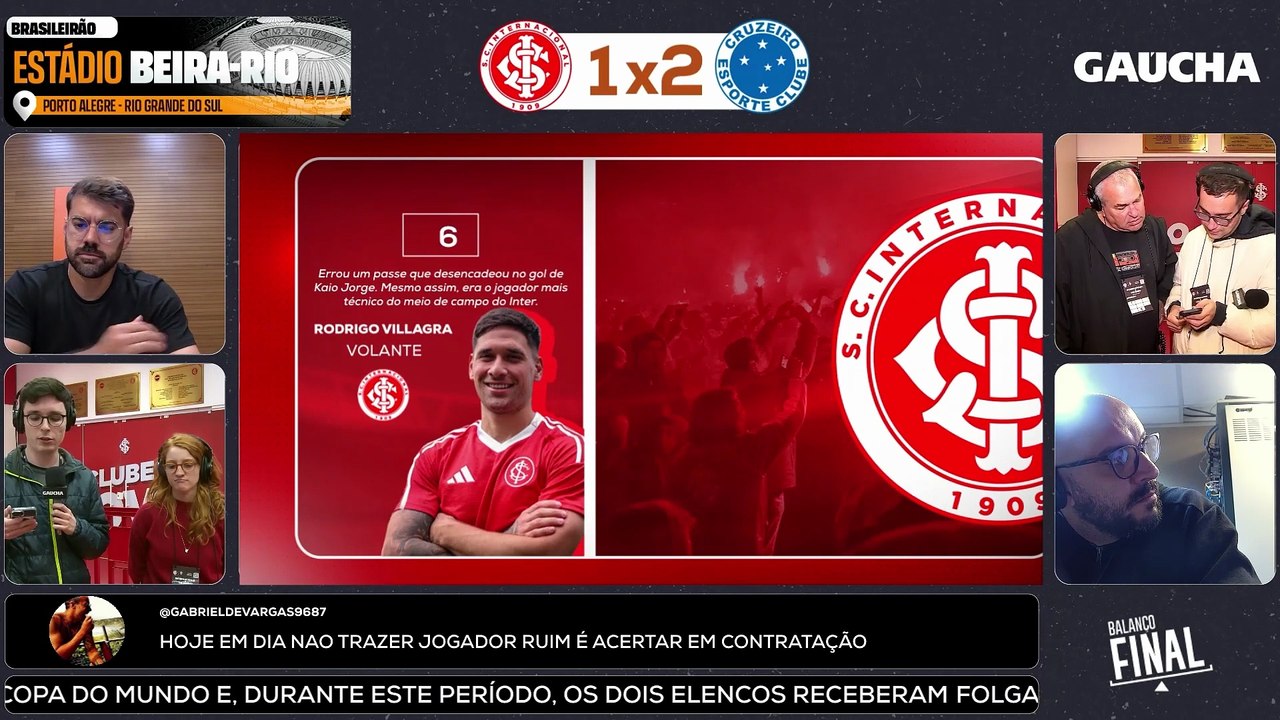 Cotação Inter x Cruzeiro