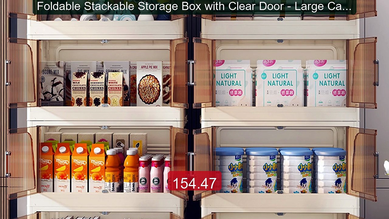 Foldable Stackable Storage Box with Clear Door - Large Capacit... -- Hot Deal 2026 | Limited Offer!