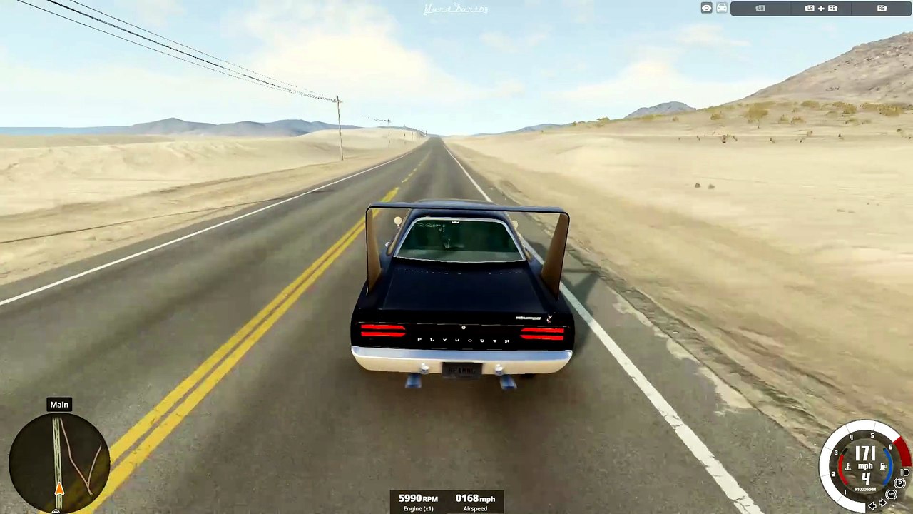 Plymouth Superbird Hits Sand Dune At 170 MPH