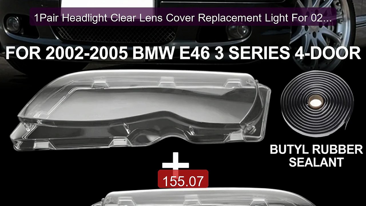 1Pair Headlight Clear Lens Cover Replacement Light For 02-05 BMW E... -- Best Deal 2026 | Shop Now!