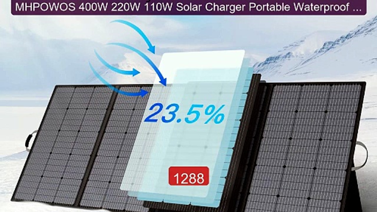 MHPOWOS 400W 220W 110W Solar Charger Portable Waterproof Folda... -- Best Buy 2026 | Great Quality!