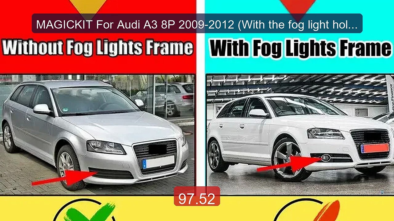 MAGICKIT For Audi A3 8P 2009-2012 (With the fog light hole) Front ... -- Best Deal 2026 | Shop Now!
