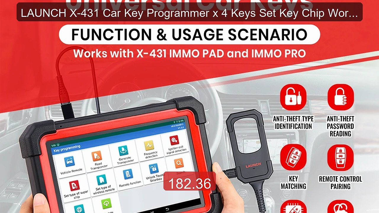 LAUNCH X-431 Car Key Programmer x 4 Keys Set Ke...