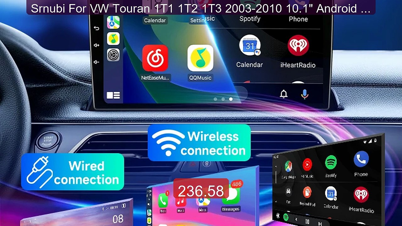 Srnubi For VW Touran 1T1 1T2 1T3 2003-2010 10.1" Android Wireless ... -- Best Deal 2026 | Shop Now!