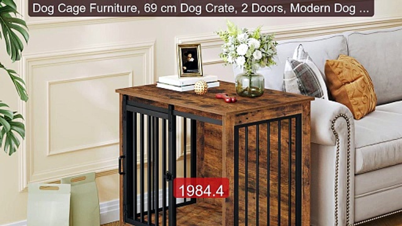 Dog Cage Furniture, 69 cm Dog Crate, 2 Doors, Modern Dog Ca... -- Top Pick 2026 | Unbeatable Price!