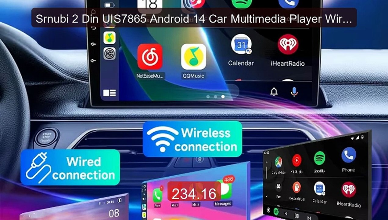 Srnubi 2 Din UIS7865 Android 14 Car Multimedia Player Wireles... -- Amazing Value 2026 | Must Have!