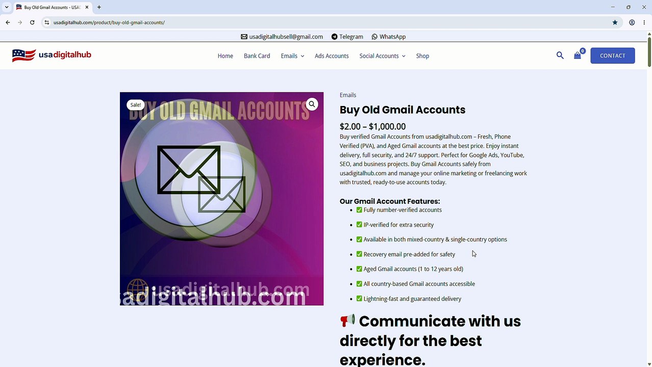 Buy Old Gmail Accounts - Complete Guide (usadigitalhub)