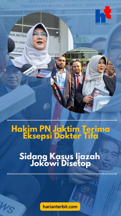 Hakim PN Jaktim Terima Eksepsi Dokter TifaSidang Kasus Ijazah Jokowi Disetop