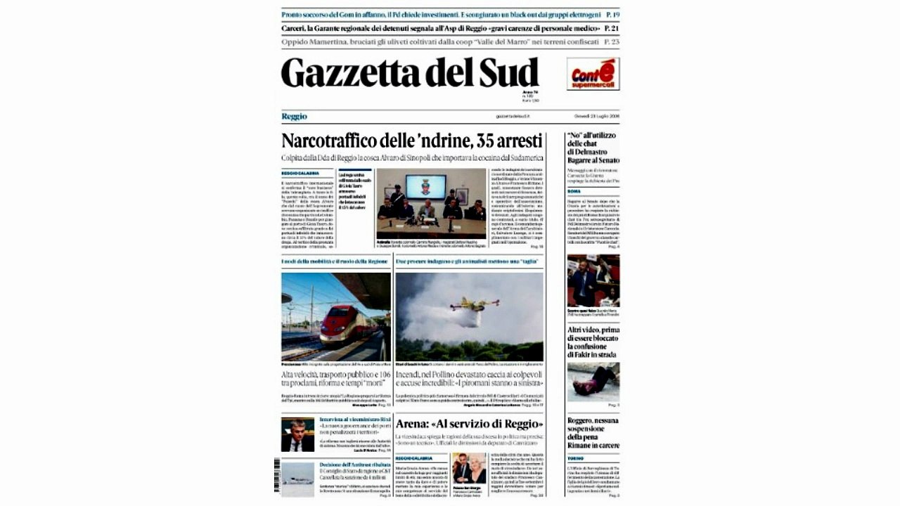 Rassegna stampa 23-07-2026 edizioni Calabria