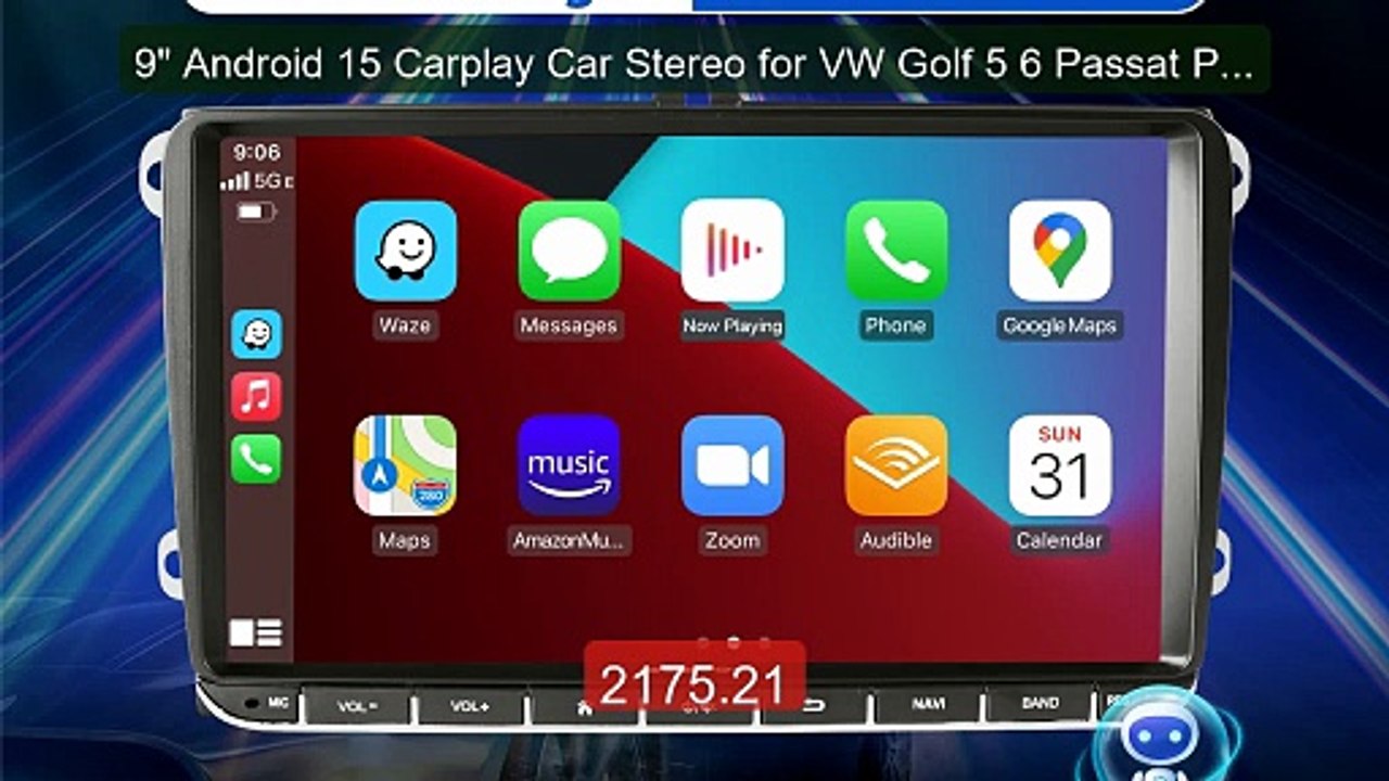 9" Android 15 Carplay Car Stereo for VW Golf 5 6 Passat Pol... -- Top Pick 2026 | Unbeatable Price!