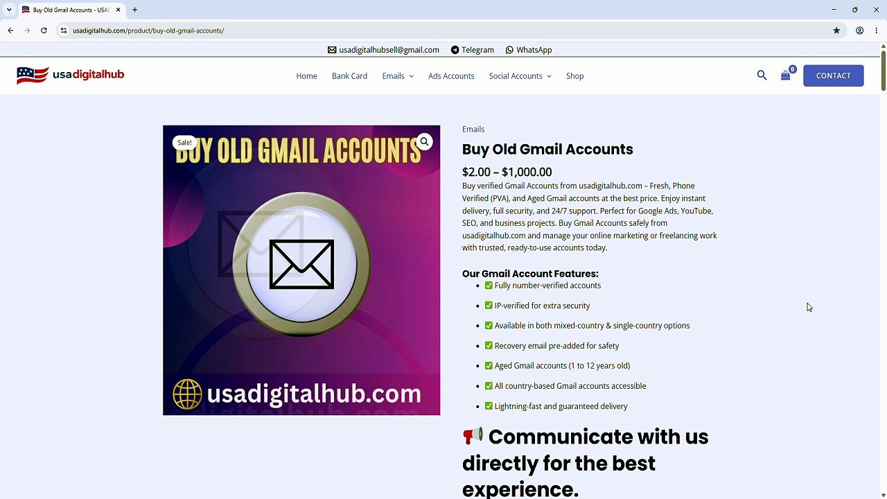 Top 0.5 Trusted Ways to Buy Old Gmail Accounts in US
