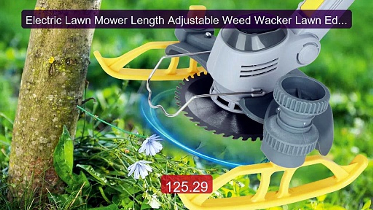 Electric Lawn Mower Length Adjustable Weed Wacker Lawn Edger ... -- Amazing Value 2026 | Must Have!