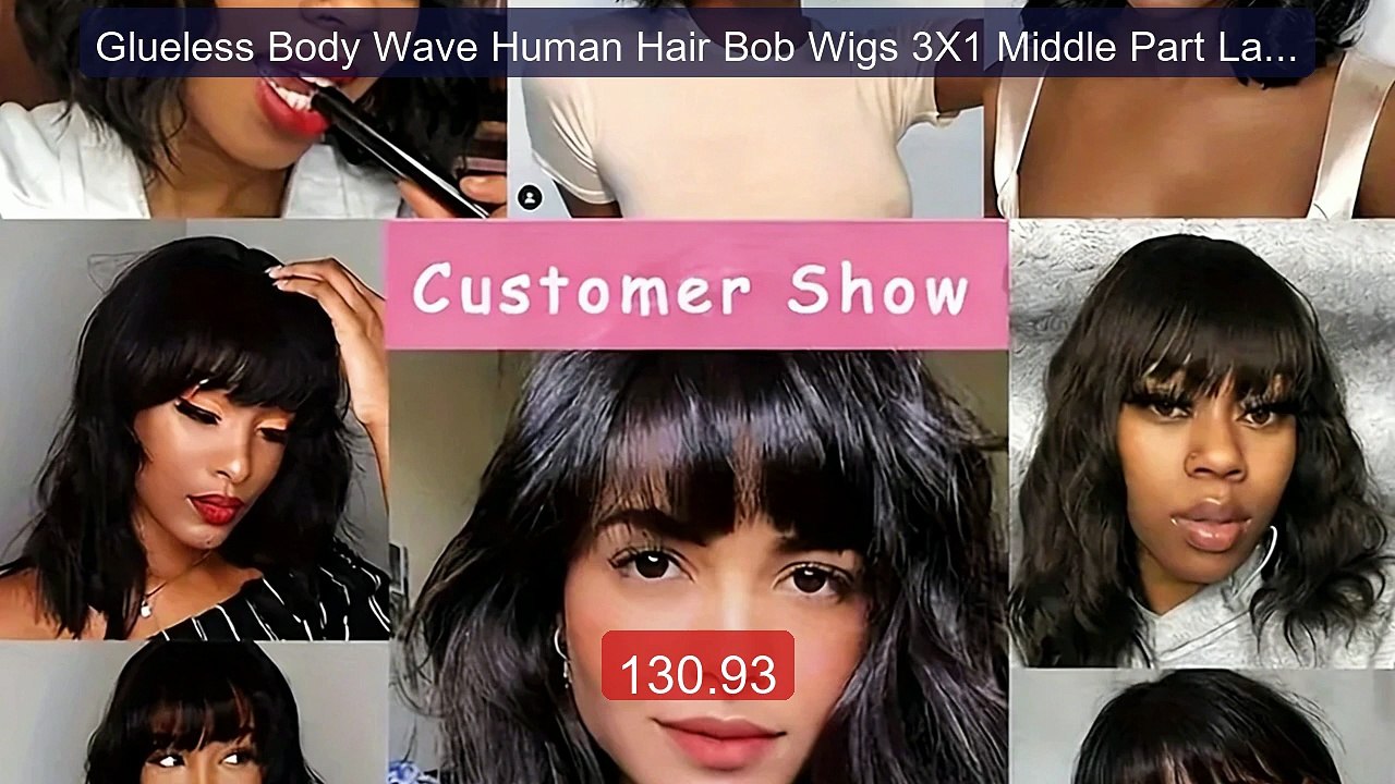 Glueless Body Wave Human Hair Bob Wigs 3X1 Middle Part Lace W... -- Amazing Value 2026 | Must Have!