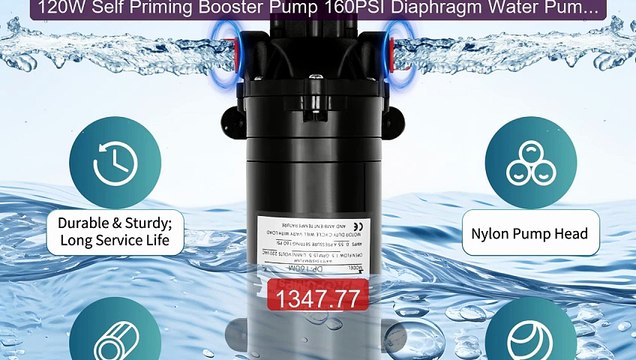 120W Self Priming Booster Pump 160PSI Diaphragm Water Pump 5.1... Hot Deal 2026 | Limited Offer!