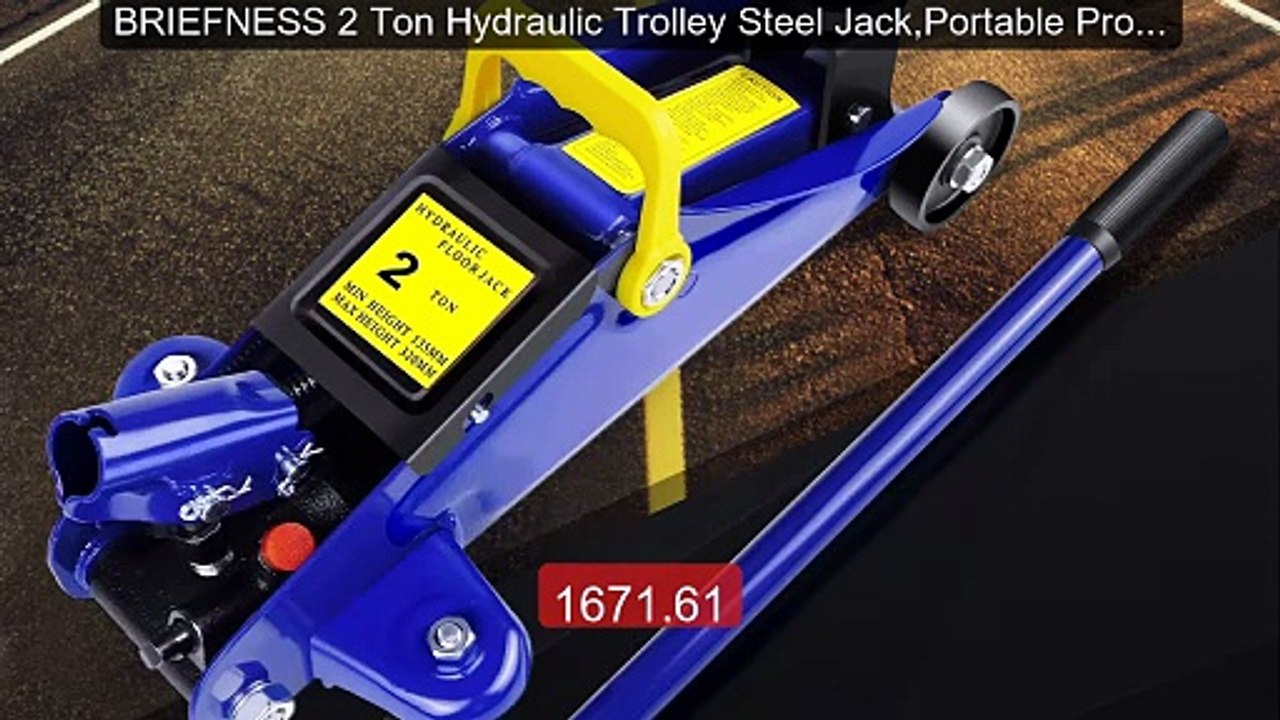 BRIEFNESS 2 Ton Hydraulic Trolley Steel Jack,Portable Profile... -- Amazing Value 2026 | Must Have!