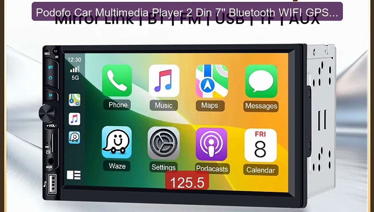 Podofo Car Multimedia Player 2 Din 7'' Bluetooth WIFI GPS FM E... -- Best Buy 2026 | Great Quality!