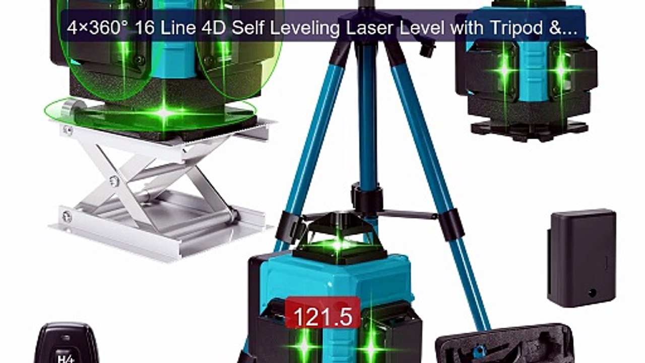 4×360° 16 Line 4D Self Leveling Laser Level with Tripod & R... -- Top Pick 2026 | Unbeatable Price!