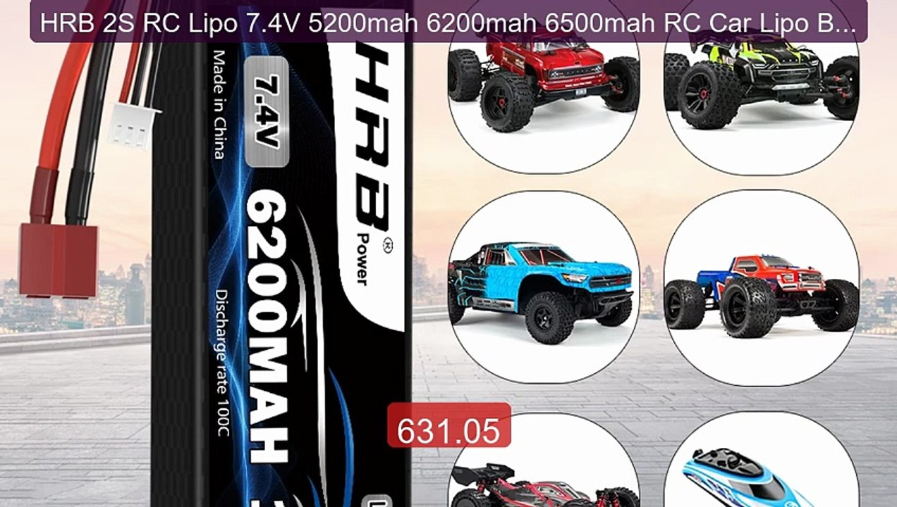 HRB 2S RC Lipo 7.4V 5200mah 6200mah 6500mah RC Car Lipo Batter... -- Hot Deal 2026 | Limited Offer!