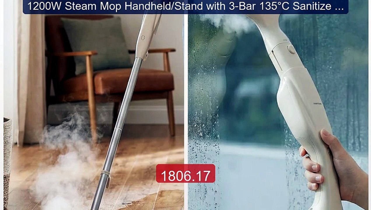 1200W Steam Mop Handheld/Stand with 3-Bar 135°C Sanitize Fl... -- Top Pick 2026 | Unbeatable Price!
