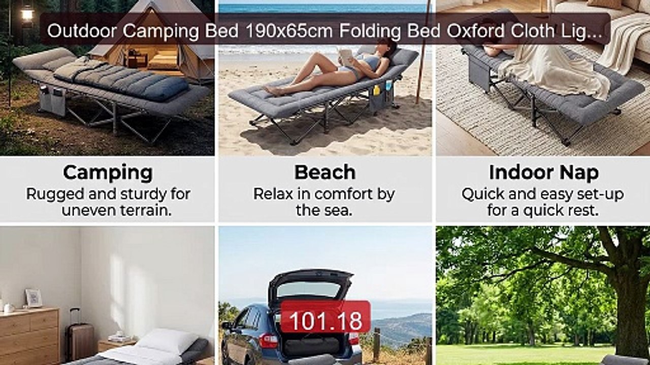 Outdoor Camping Bed 190x65cm Folding Bed Oxford Cloth Lightwei... -- Hot Deal 2026 | Limited Offer!