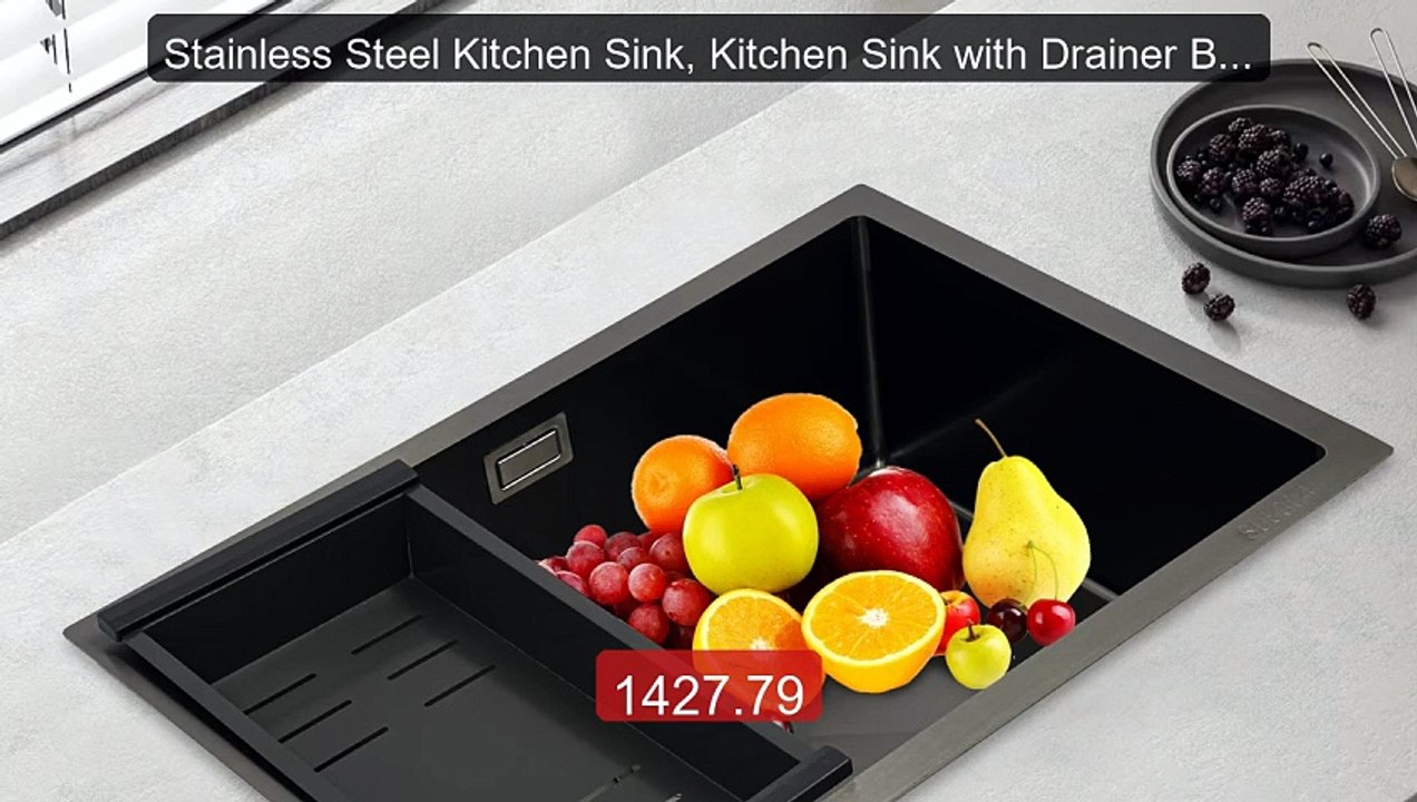 Stainless Steel Kitchen Sink, Kitchen Sink with Drainer Baske... -- Amazing Value 2026 | Must Have!