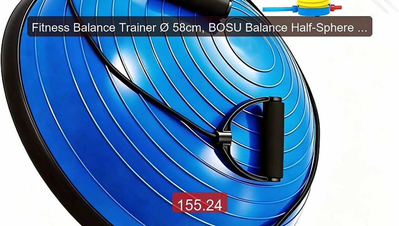 Fitness Balance Trainer Ø 58cm, BOSU Balance Half-Sphere Ball ... -- Best Buy 2026 | Great Quality!
