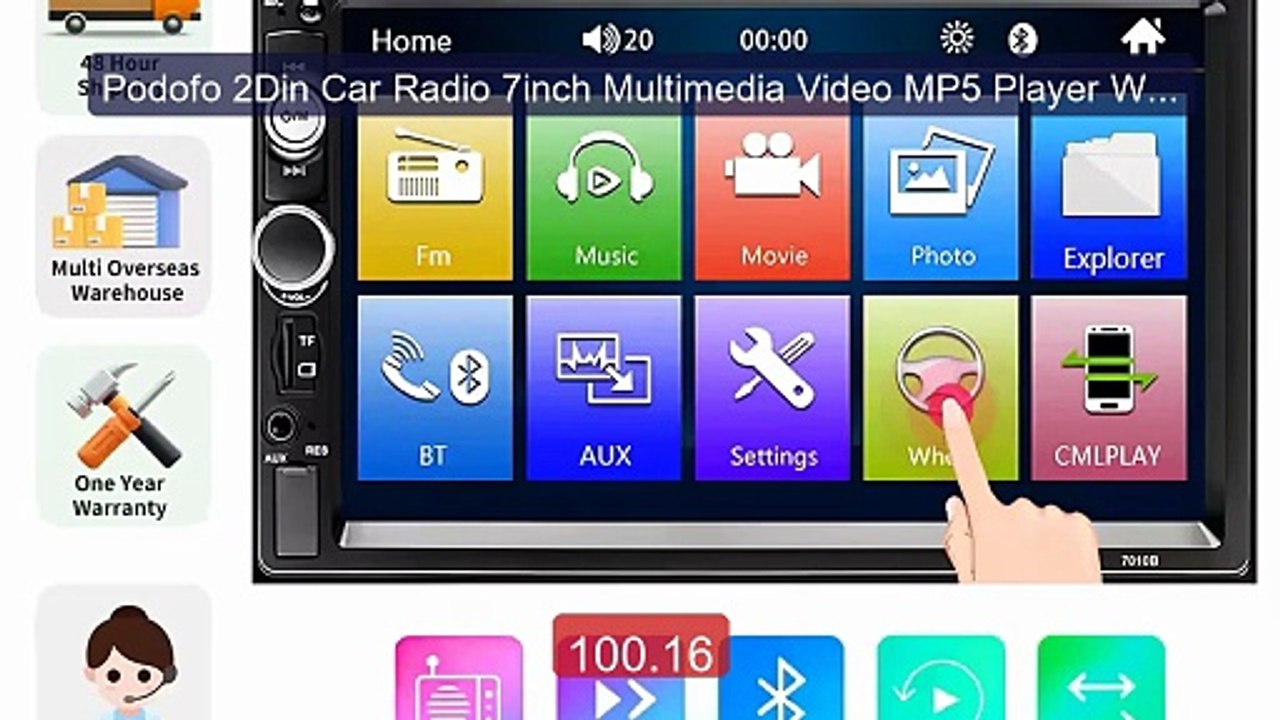 Podofo 2Din Car Radio 7inch Multimedia Video MP5 Player With B... -- Hot Deal 2026 | Limited Offer!