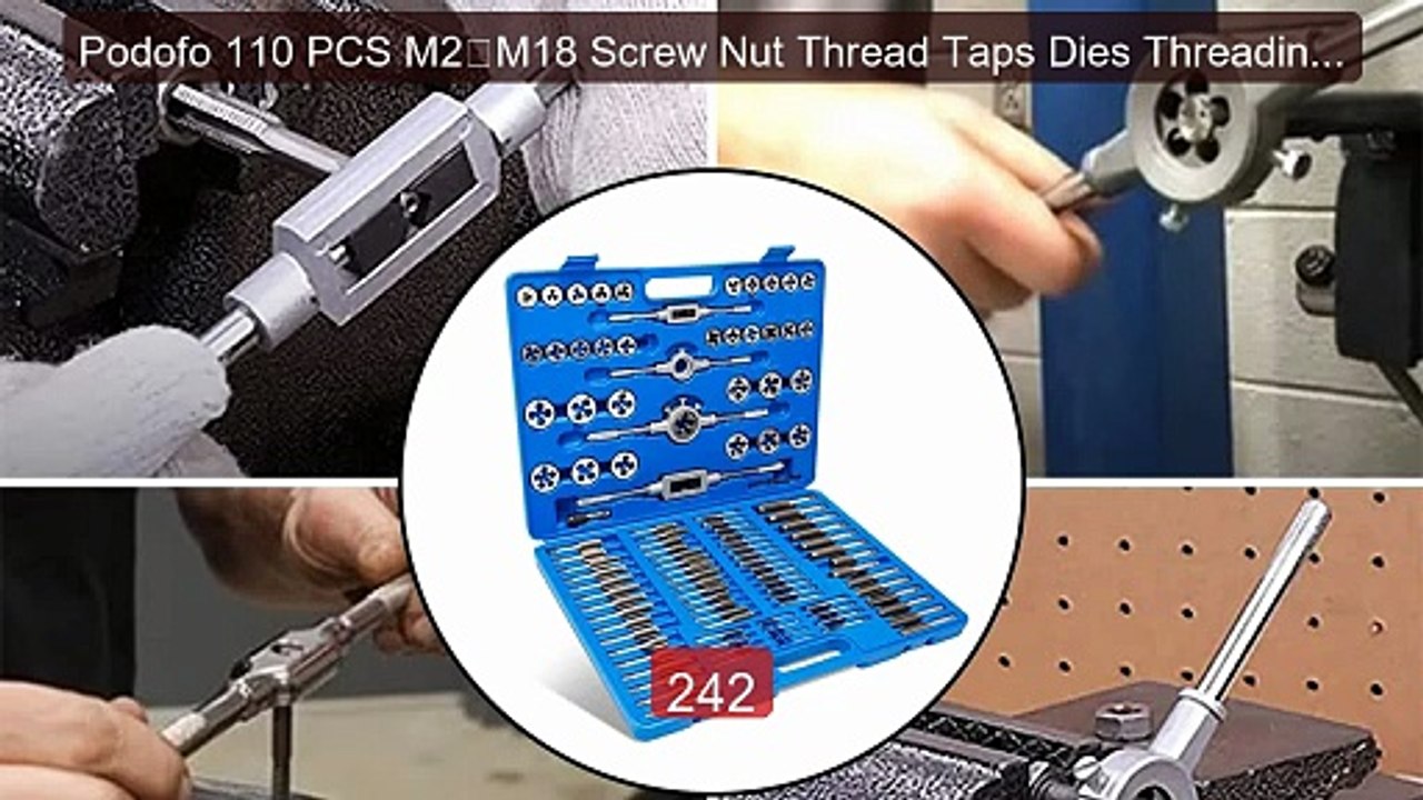 Podofo 110 PCS M2‑M18 Screw Nut Thread Taps Dies Threading Too... -- Best Buy 2026 | Great Quality!